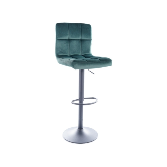 Juneau H-1 bar stool (Velvet/Black legs)